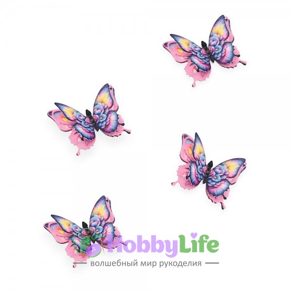 Лазерная вырубка из фетра "Бабочка" 5 см (1 шт) несклеенная, №35