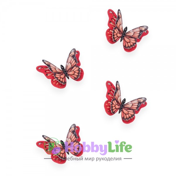 Лазерная вырубка из фетра "Бабочка" 5 см (1 шт) несклеенная, №38