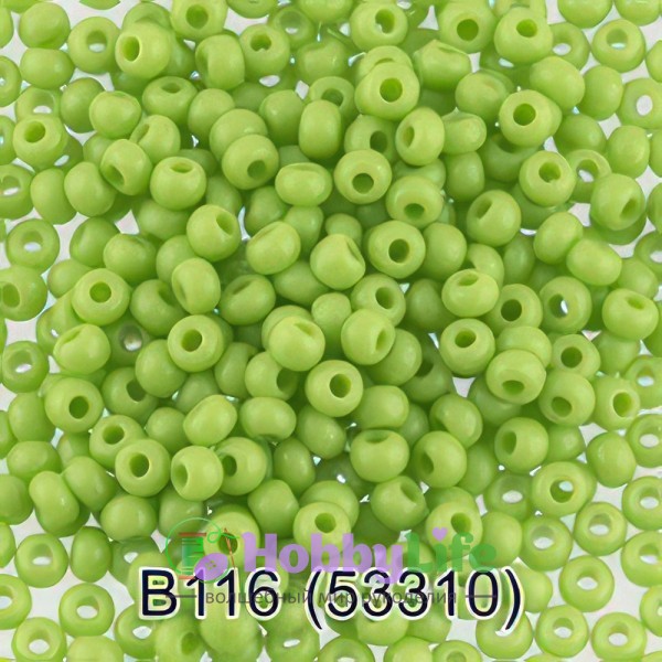 Бисер Чехия "Gamma" круглый 2 10/0 2,3 мм салатовый (53310)