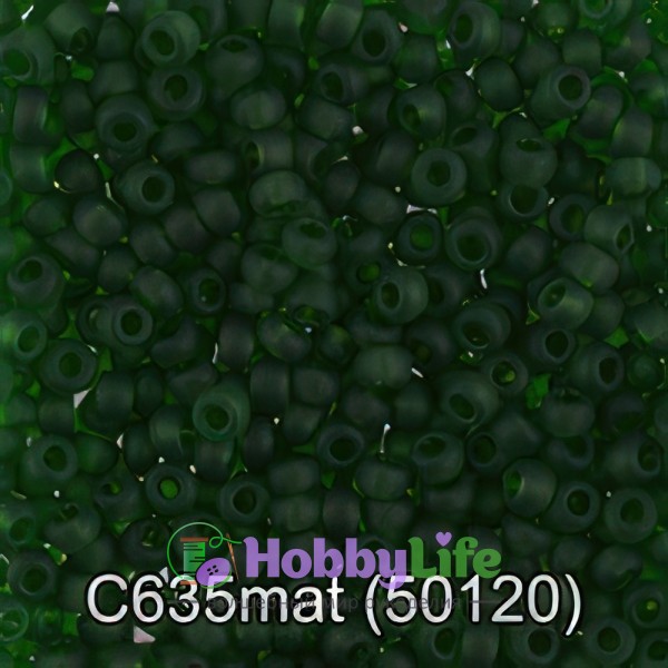Бисер Чехия "Gamma" круглый 3 10/0 2,3 мм 5 г т.зелёный матовый (50120)