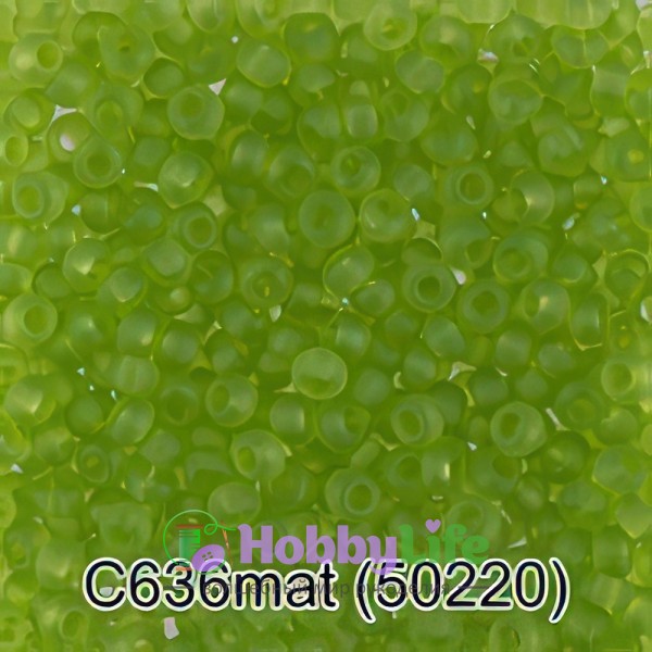 Бисер Чехия "Gamma" круглый 3 10/0 2,3 мм 5 г салатовый матовый (50220)