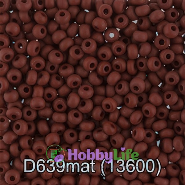 Бисер Чехия "Gamma" круглый 4 10/0 2,3 мм 5 г коричневый матовый (13600)