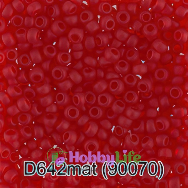 Бисер Чехия "Gamma" круглый 4 10/0 2,3 мм 5 г красный матовый (90070)