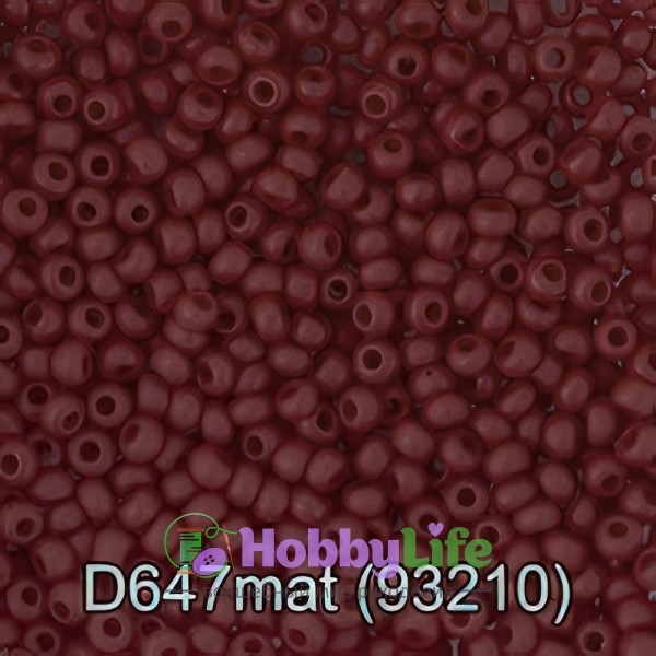 Бисер Чехия "Gamma" круглый 4 10/0 2,3 мм 5 г бордовый матовый (93210)