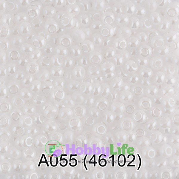 Бисер Чехия "Gamma" круглый 1 10/0 2,3 мм 5 г белый (46102)
