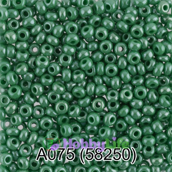 Бисер Чехия "Gamma" круглый 1 10/0 2,3 мм 5 г зелёный (58250)