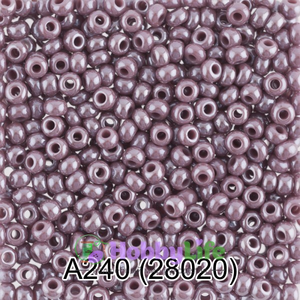 Бисер Чехия "Gamma" круглый 1 10/0 2,3 мм 5 г сиреневый (28020)