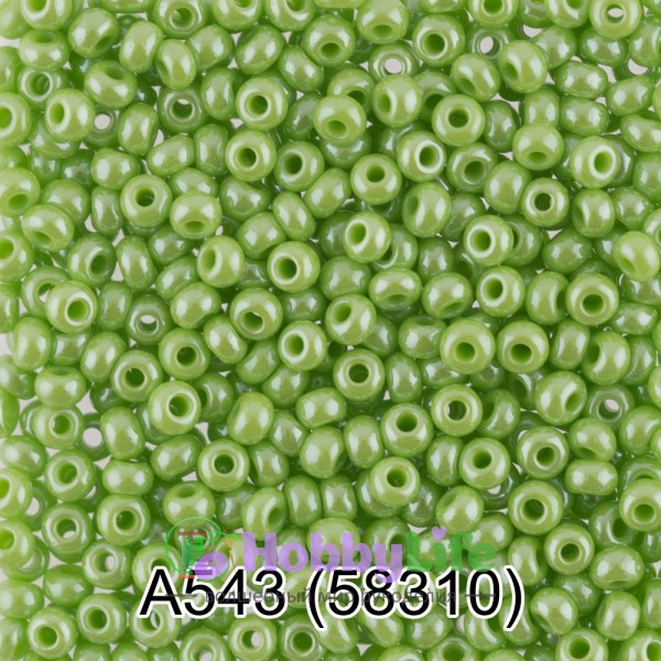 Бисер Чехия "Gamma" круглый 1 10/0 2,3 мм 5 г салатовый (58310)