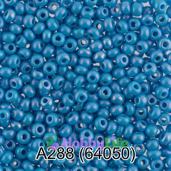 Бисер Чехия "Gamma" круглый 1 10/0 2,3 мм 5 г голубой (64050)