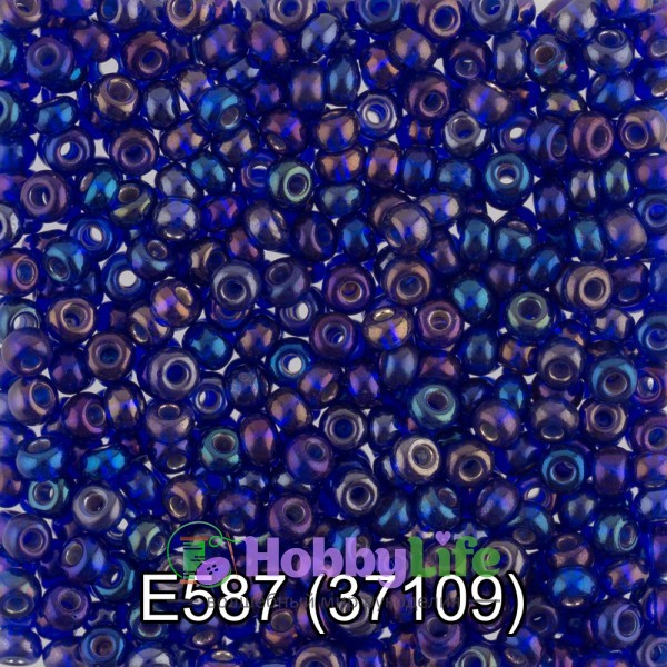 Бисер Чехия "Gamma" круглый 5 10/0 2,3 мм 5 г синий (37109)