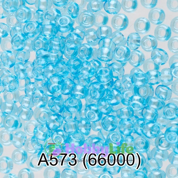 Бисер Чехия "Gamma" круглый 1 10/0 2,3 мм 5 г голубой (66000)