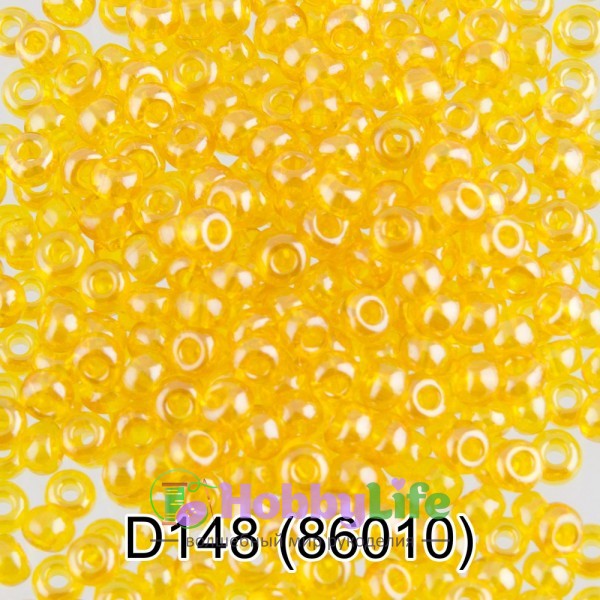 Бисер Чехия "Gamma" круглый 4 10/0 2,3 мм 5 г жёлтый (86010)