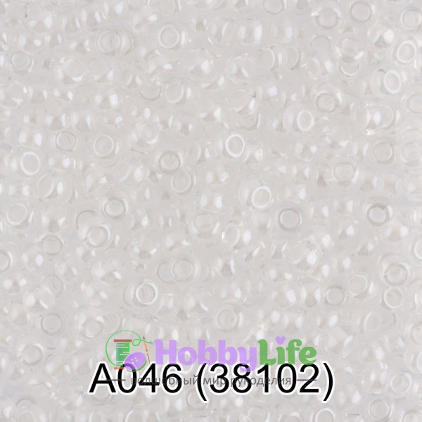 Бисер Чехия "Gamma" круглый 1 10/0 2,3 мм 5 г белый (38102)