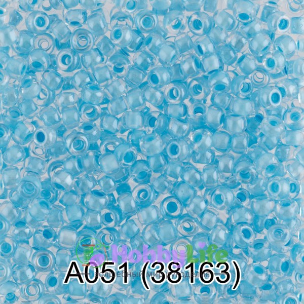 Бисер Чехия "Gamma" круглый 1 10/0 2,3 мм 5 г голубой (38163)