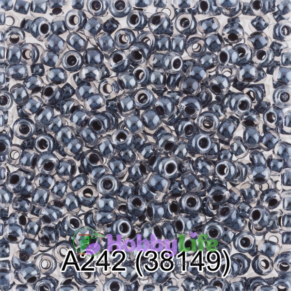 Бисер Чехия "Gamma" круглый 1 10/0 2,3 мм 5 г т.серый (38149)