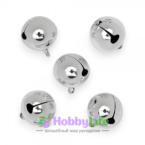 Бубенцы 20 мм (10 шт), серебро