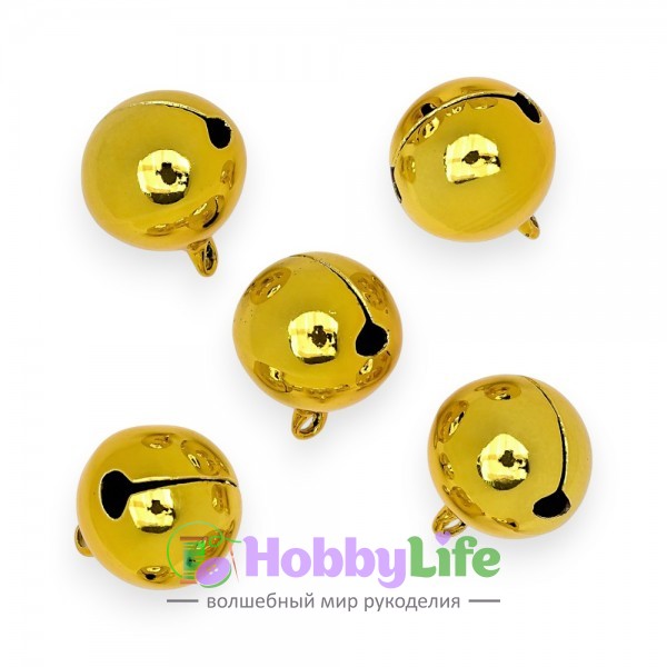 Бубенцы 20 мм (10 шт), золото