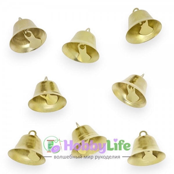 Колокольчики 20 мм (10 шт), золото