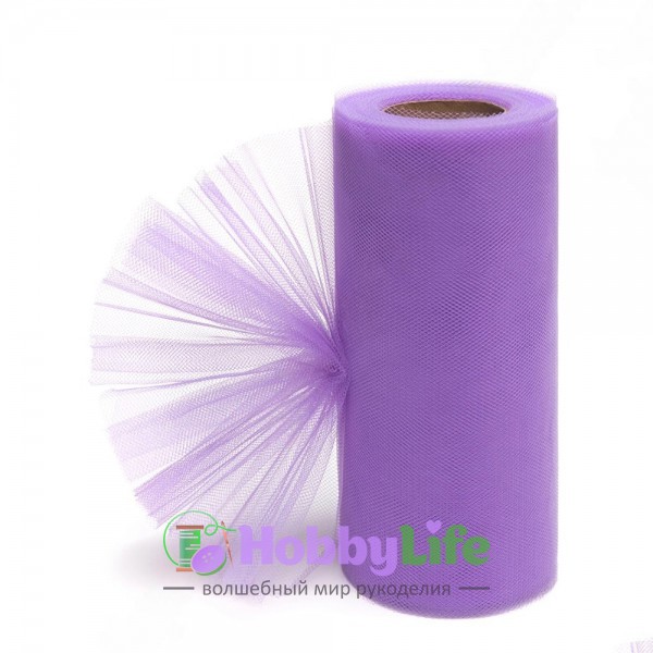 Фатин в шпульках 15 см (1 м), фиолетовый №32