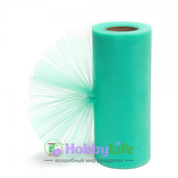 Фатин в шпульках 15 см (1 м), аквамариновый №18