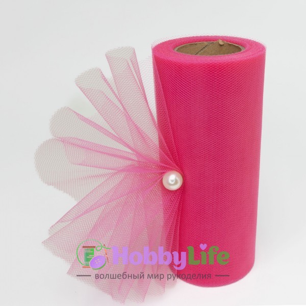 Фатин в шпульках 15 см (1 м), фукси №41