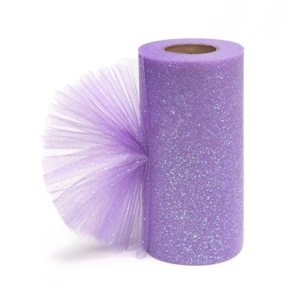 Фатин с блестками 15 см (1 м), фиолетовый №32