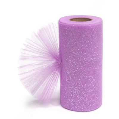 Фатин с блестками 15 см (1 м), сиреневый №14