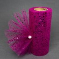 Фатин с пайетками 15 см (1 м), фукси №6