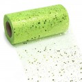 Фатин с пайетками 15 см (1 м), лаймовый №29