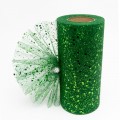 Фатин с пайетками 15 см (1 м), темно-зеленый №19