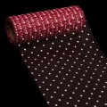 Фатин в горошек 15 см, бордовый №22