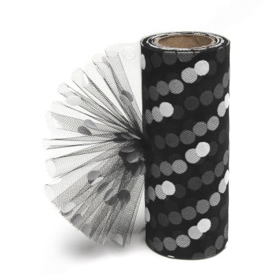 Фатин "Крупный горох" 15 см, черный