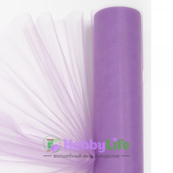 Фатин однотонный 50 см (1 м), фиолетовый №32