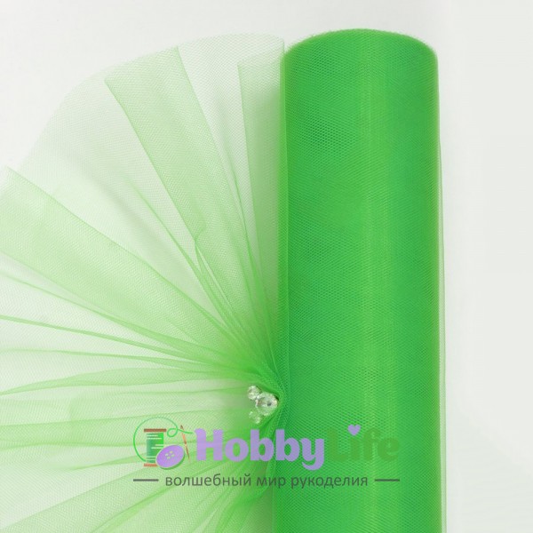 Фатин однотонный 50 см (1 м), зеленый №40