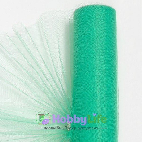 Фатин однотонный 50 см (1 м), аквамариновый №18