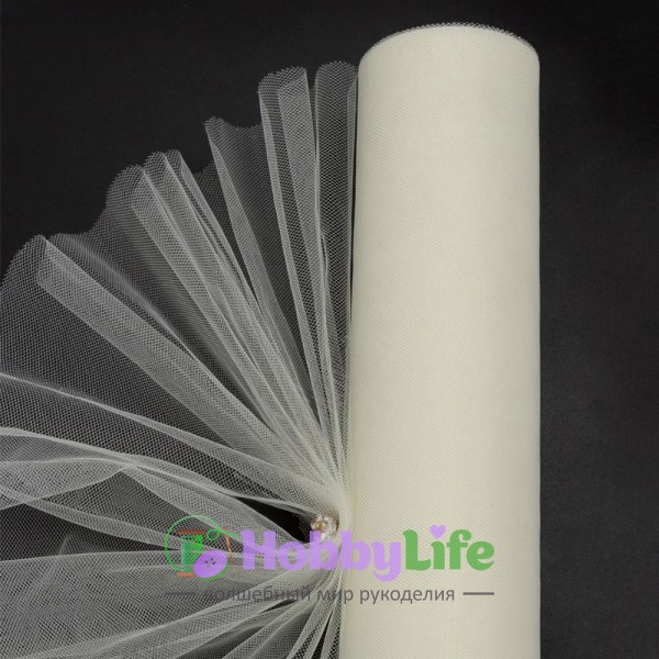 Фатин однотонный 50 см (1 м), айвори №33