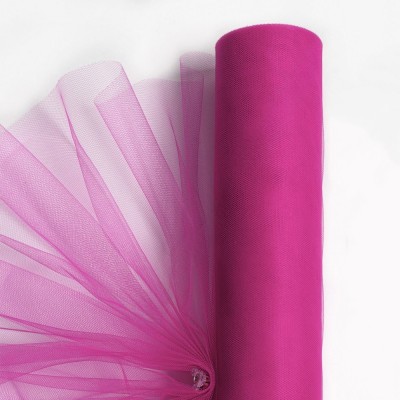 Фатин однотонный 50 см (1 м), фукси №6