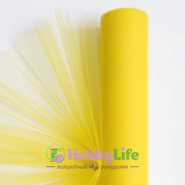 Фатин однотонный 50 см (1 м), желтый №10