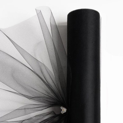 Фатин однотонный 50 см (1 м), черный №12