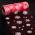 Фатин "Снежинки" 15 см, красный