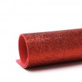 Глиттерный фоамиран А4, 2 мм Premium, красный №002