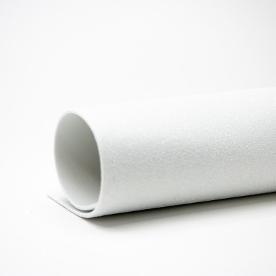 Глиттерный фоамиран А4, 2 мм Premium, белый №2025