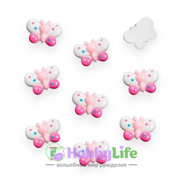 Кабошон "Бабочка" 2,2*1,5 см (1 шт)