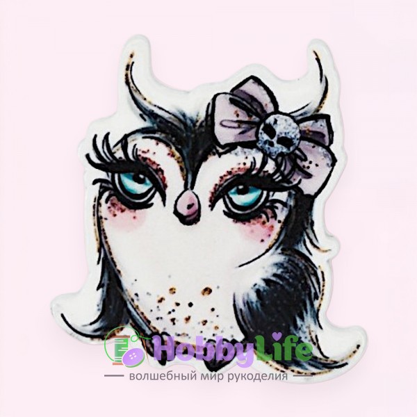 Кабошон-вырубка "Хэллоуин" 3*3,7 см (1 шт)