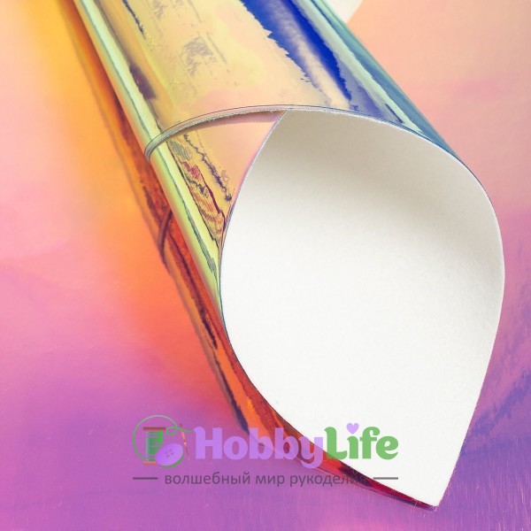 Кожзам гладкий 20*30 см (1 лист), сиреневый хамелеон №28