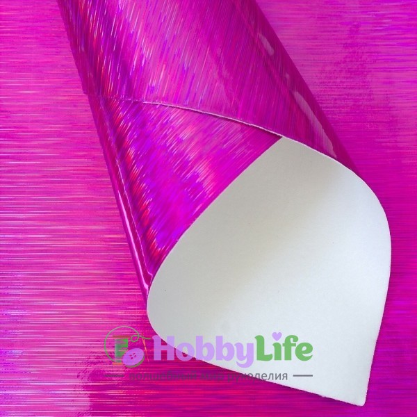 Кожзам гладкий "Полоски" 20*30 см (1 лист), фукси