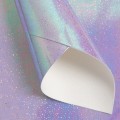 Кожзам зеркальный "Брызги" 20*30 см (1 лист), сиреневый хамелеон №22