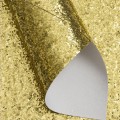Кожзам с крупными блестками 20*30 см (1 лист), золото №1