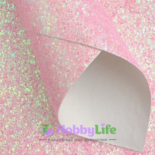 Кожзам "Битое стекло" 20*30 см (1 лист), светло-розовый №10