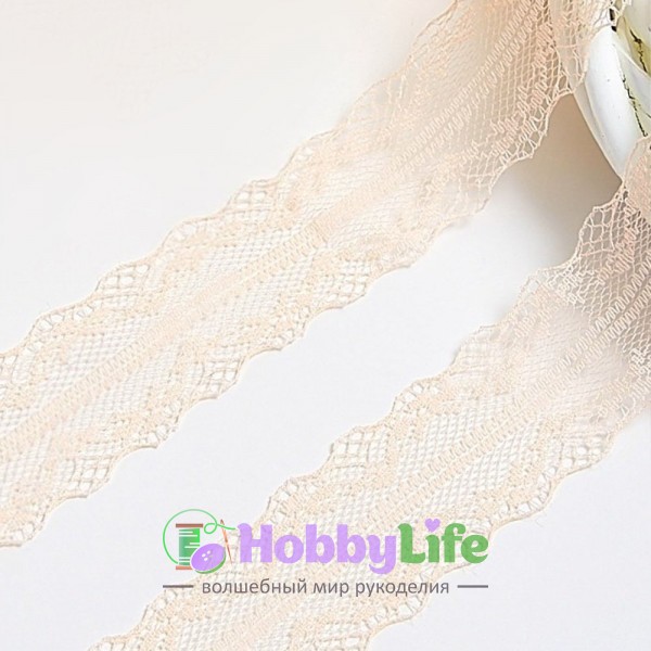 Кружево 4 см (1 м), бежевый №24